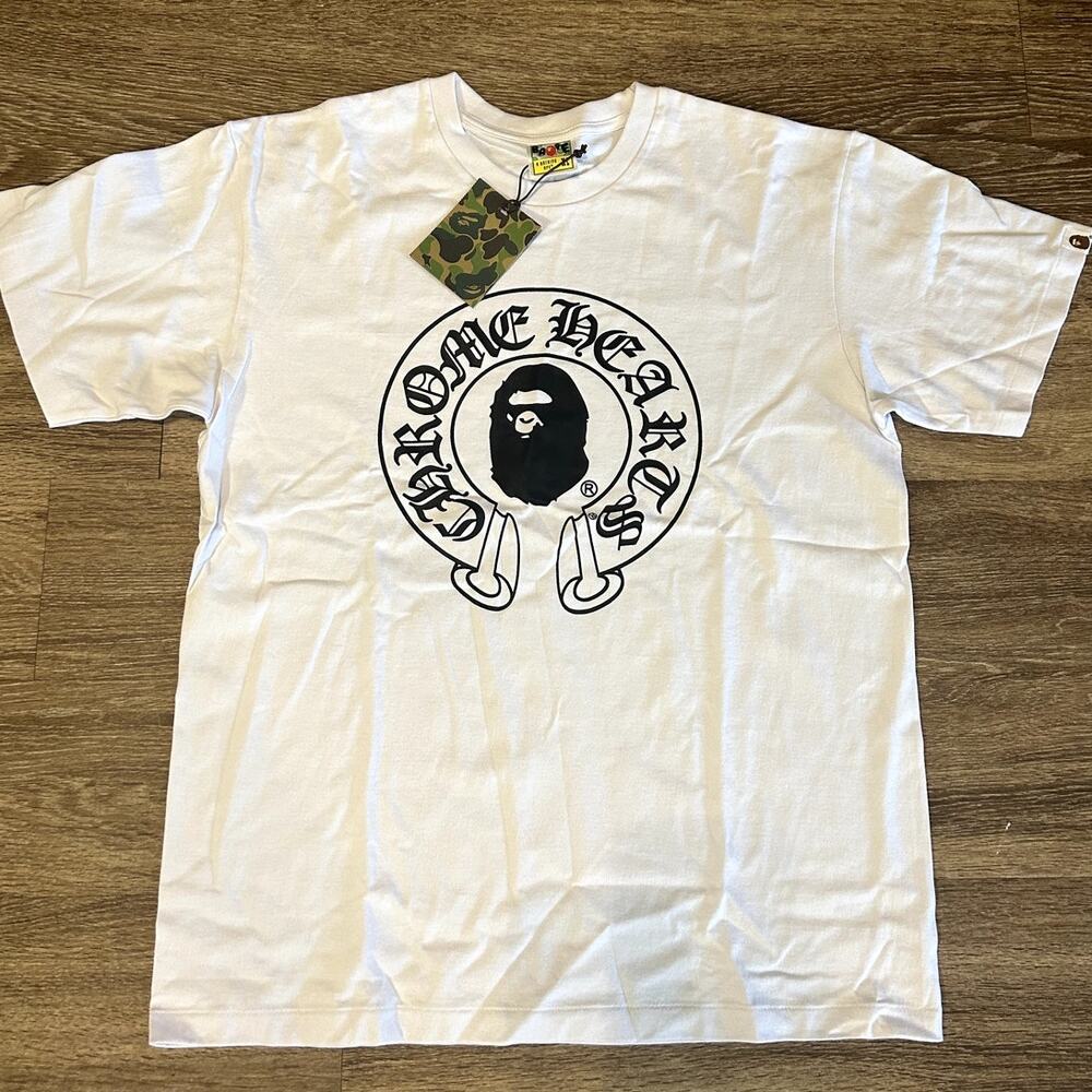 White Bape Chrome Hearts Shirt